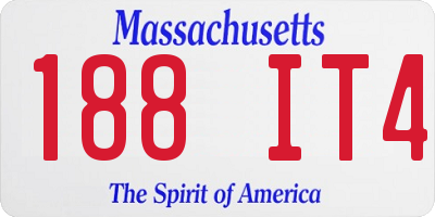 MA license plate 188IT4