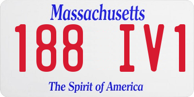 MA license plate 188IV1