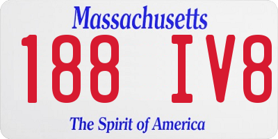 MA license plate 188IV8