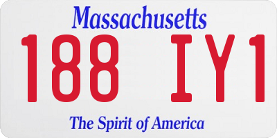 MA license plate 188IY1