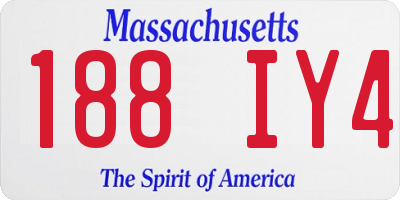 MA license plate 188IY4