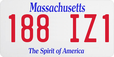 MA license plate 188IZ1