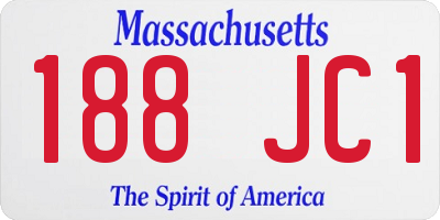 MA license plate 188JC1