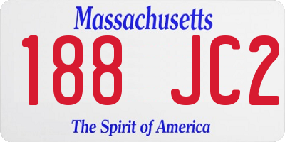 MA license plate 188JC2