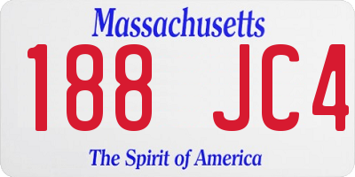 MA license plate 188JC4