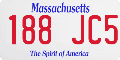 MA license plate 188JC5