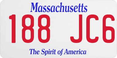 MA license plate 188JC6