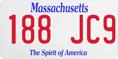 MA license plate 188JC9