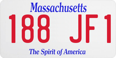 MA license plate 188JF1