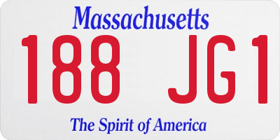 MA license plate 188JG1