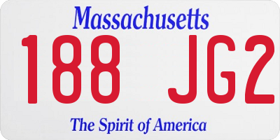 MA license plate 188JG2