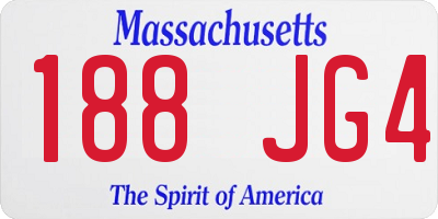 MA license plate 188JG4