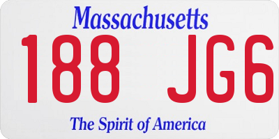 MA license plate 188JG6