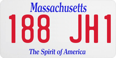 MA license plate 188JH1