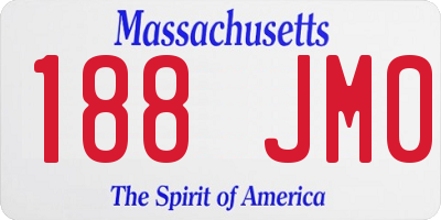 MA license plate 188JM0