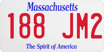 MA license plate 188JM2