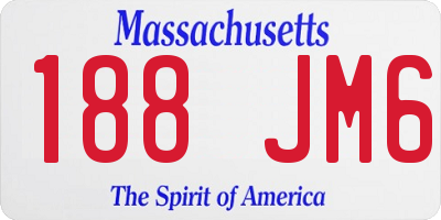 MA license plate 188JM6