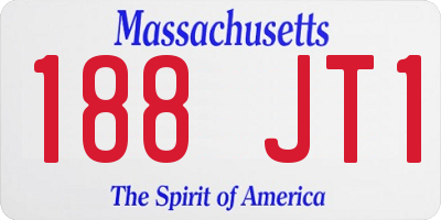 MA license plate 188JT1