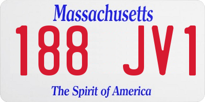 MA license plate 188JV1