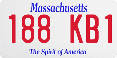 MA license plate 188KB1