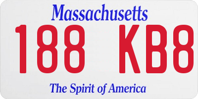 MA license plate 188KB8