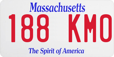 MA license plate 188KM0