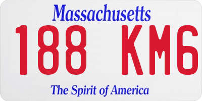 MA license plate 188KM6