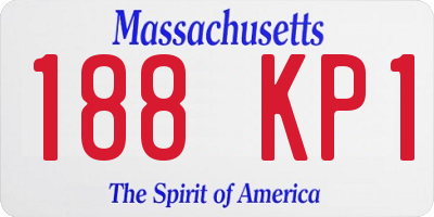 MA license plate 188KP1