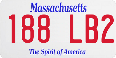 MA license plate 188LB2