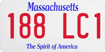 MA license plate 188LC1