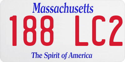 MA license plate 188LC2