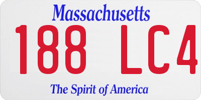 MA license plate 188LC4