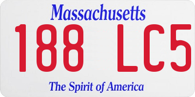 MA license plate 188LC5