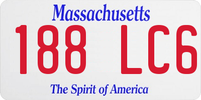 MA license plate 188LC6