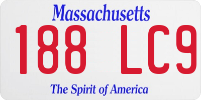 MA license plate 188LC9