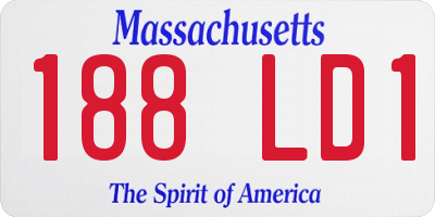 MA license plate 188LD1