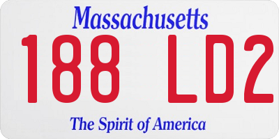 MA license plate 188LD2
