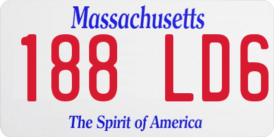 MA license plate 188LD6