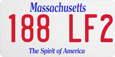 MA license plate 188LF2