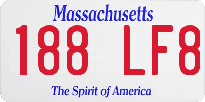 MA license plate 188LF8