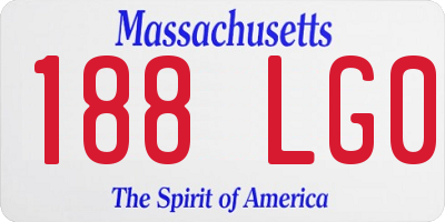 MA license plate 188LG0