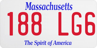MA license plate 188LG6