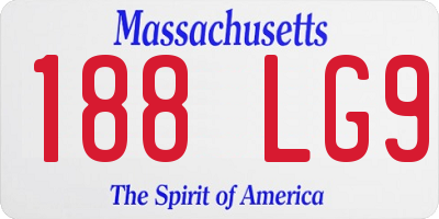 MA license plate 188LG9
