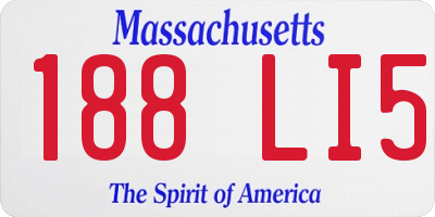 MA license plate 188LI5