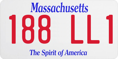 MA license plate 188LL1