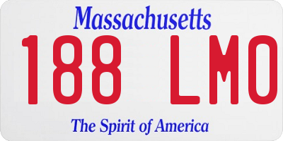 MA license plate 188LM0