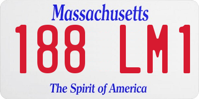 MA license plate 188LM1