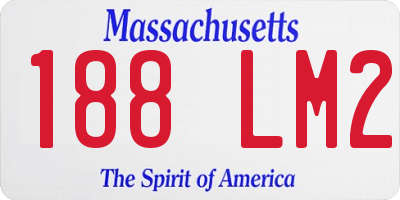 MA license plate 188LM2
