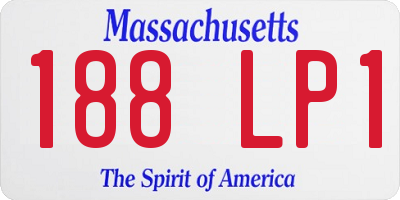 MA license plate 188LP1