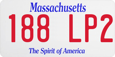 MA license plate 188LP2
